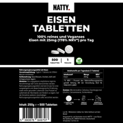 Eisen Tabletten - 500 Stück