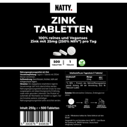 Zink Tabletten - 500 Stück