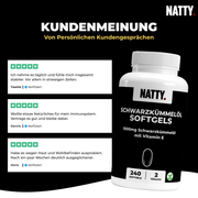 Schwarzkümmelöl Softgels - 240 Stück