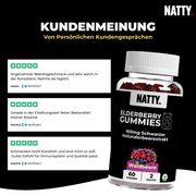 Vitamin C + Zink + Holunder Gummies - 60 Stück