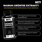 Grüntee Extrakt Kapseln - 180 Stück