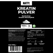 Kreatin Monohydrat Pulver - 1000g
