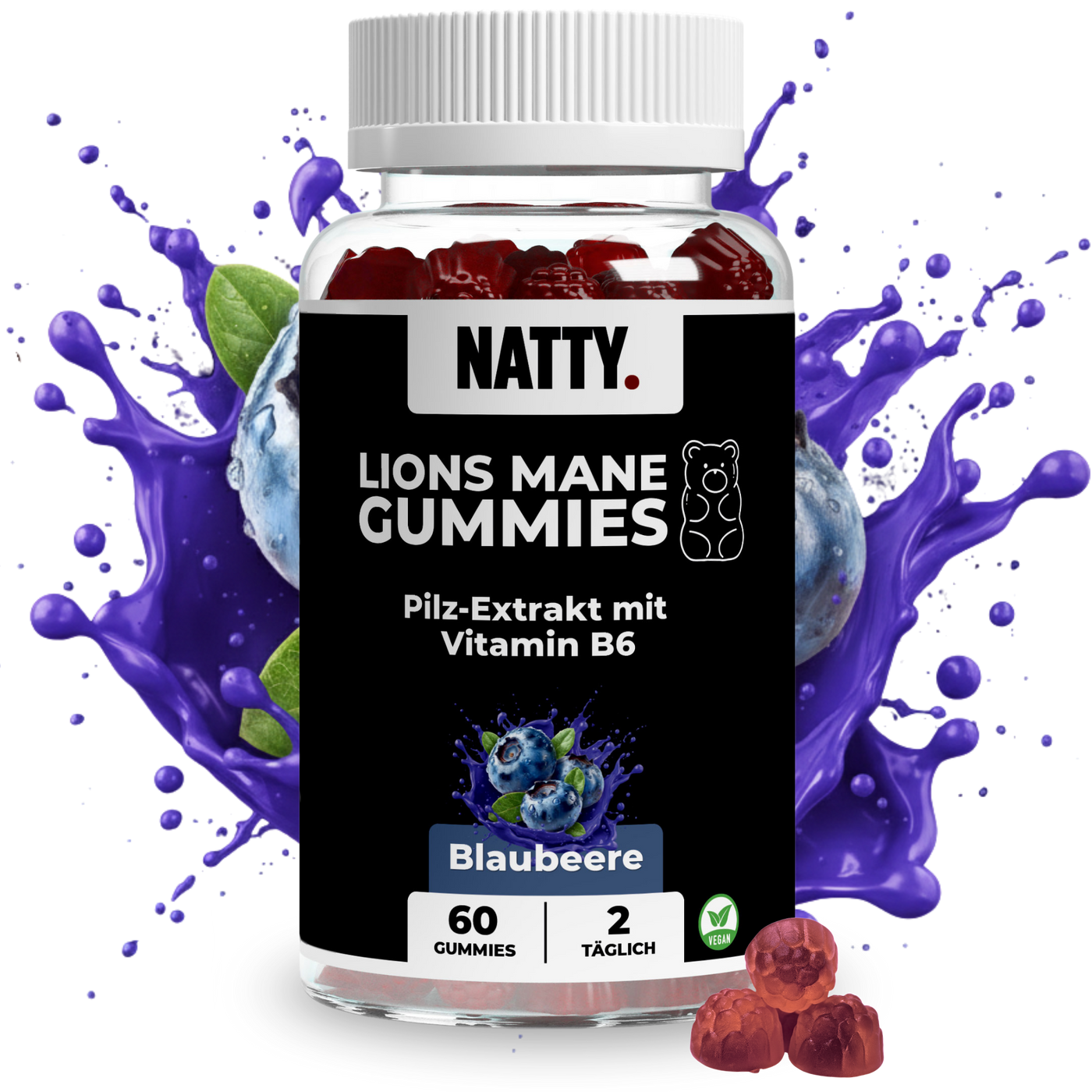 Löwenmähne Gummies - 60 Stück