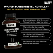 Mariendistel Artischocke Löwenzahn Komplex - 120 Kapseln