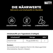 Vitamin D3 3000 IE Softgels - 60 Stück