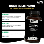 Vitamin D3 4000 IE Softgels - 180 Stück